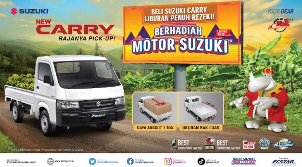 Liburan Penuh Rezeki! Beli Suzuki Carry Berhadiah Motor Suzuki!